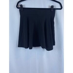 Divided Black Side Zipper Circle Skater Skirt Women's‎ Size XS